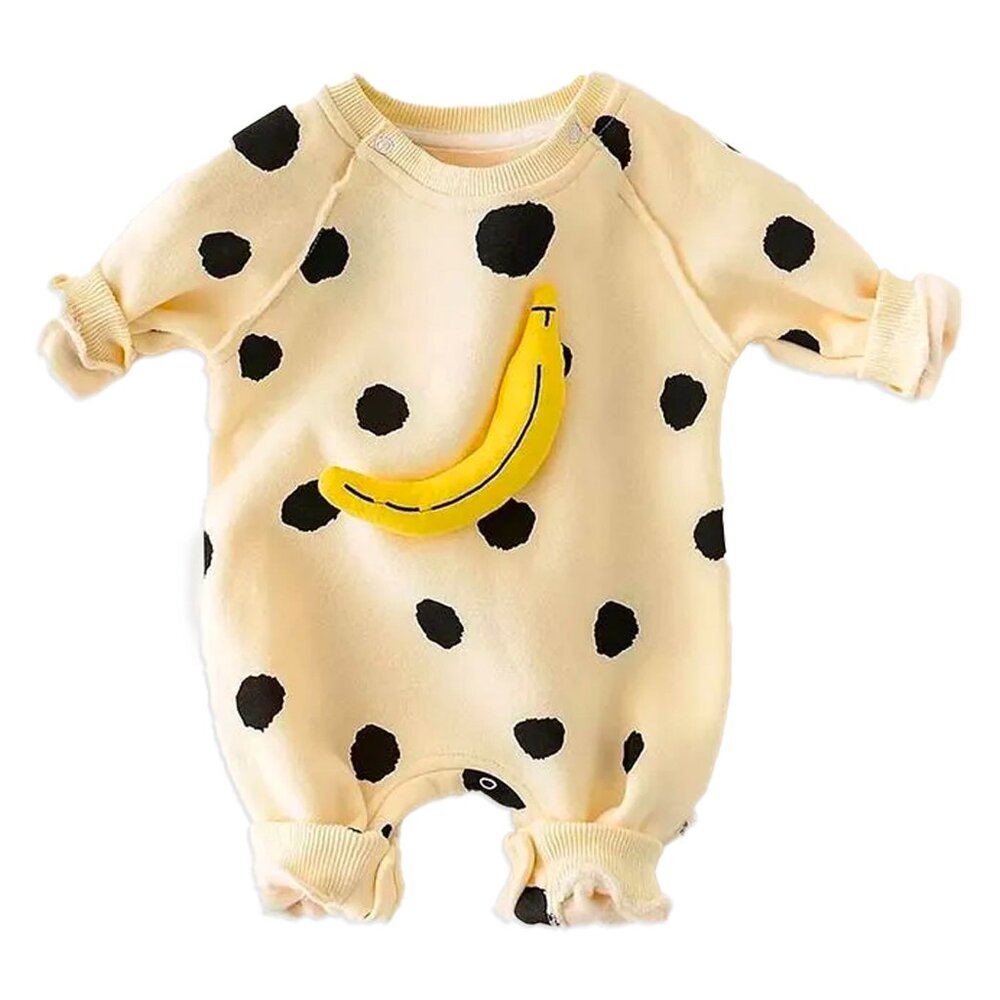 Mini Olie Baby Banana Striped Romper